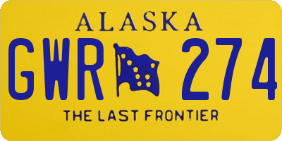 AK license plate GWR274