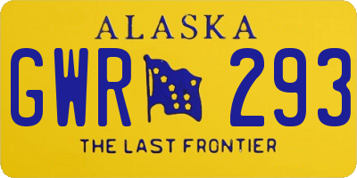AK license plate GWR293