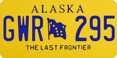 AK license plate GWR295