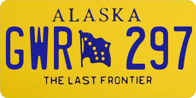 AK license plate GWR297