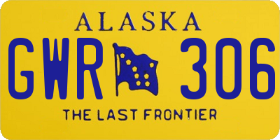 AK license plate GWR306