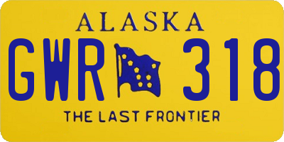 AK license plate GWR318