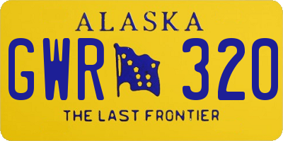 AK license plate GWR320