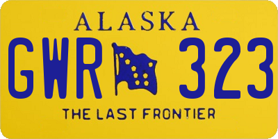 AK license plate GWR323