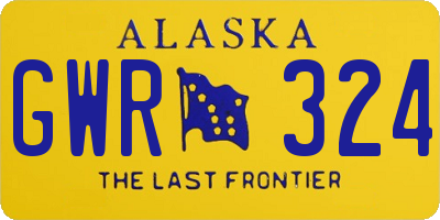 AK license plate GWR324