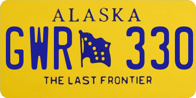 AK license plate GWR330