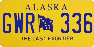 AK license plate GWR336