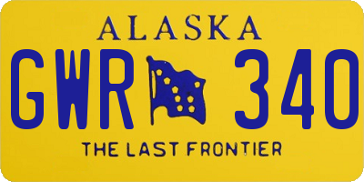 AK license plate GWR340