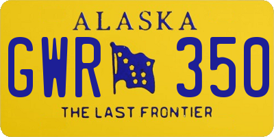 AK license plate GWR350