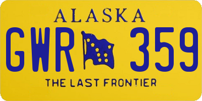 AK license plate GWR359