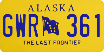 AK license plate GWR361