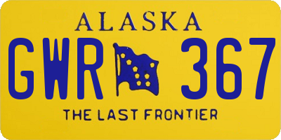 AK license plate GWR367