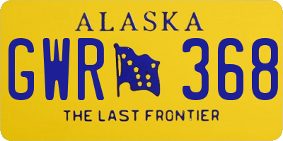 AK license plate GWR368