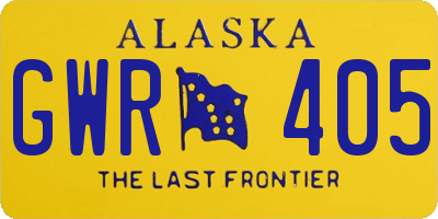 AK license plate GWR405