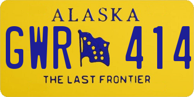 AK license plate GWR414