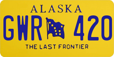 AK license plate GWR420
