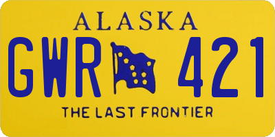 AK license plate GWR421