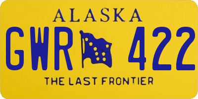 AK license plate GWR422