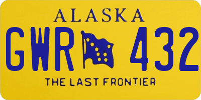 AK license plate GWR432