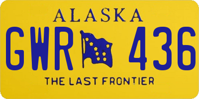 AK license plate GWR436