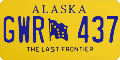 AK license plate GWR437