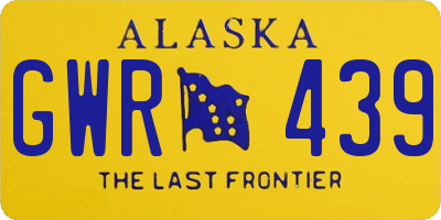 AK license plate GWR439