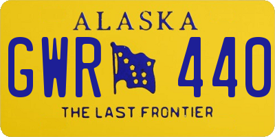 AK license plate GWR440