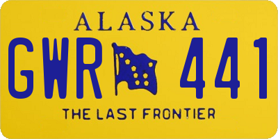 AK license plate GWR441