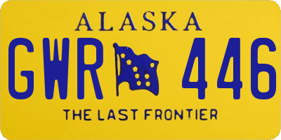 AK license plate GWR446