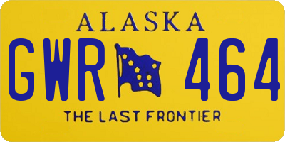 AK license plate GWR464
