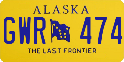 AK license plate GWR474