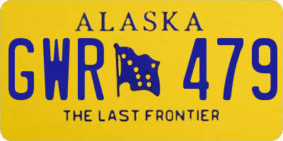 AK license plate GWR479