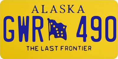 AK license plate GWR490