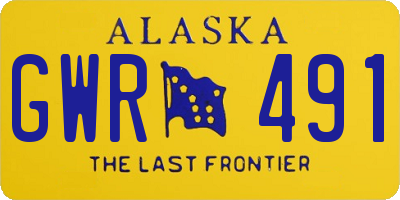 AK license plate GWR491