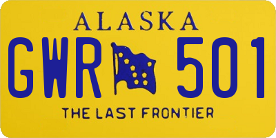 AK license plate GWR501