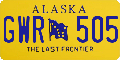 AK license plate GWR505