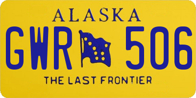 AK license plate GWR506