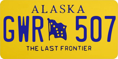 AK license plate GWR507