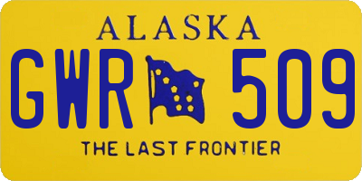 AK license plate GWR509