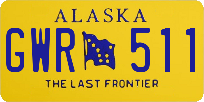 AK license plate GWR511