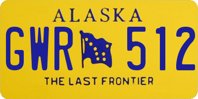 AK license plate GWR512