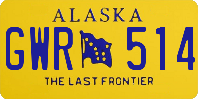 AK license plate GWR514