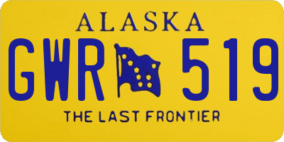 AK license plate GWR519