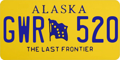 AK license plate GWR520