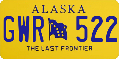 AK license plate GWR522