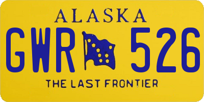 AK license plate GWR526