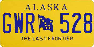 AK license plate GWR528