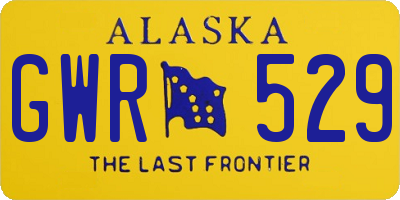 AK license plate GWR529