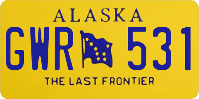 AK license plate GWR531