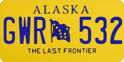 AK license plate GWR532